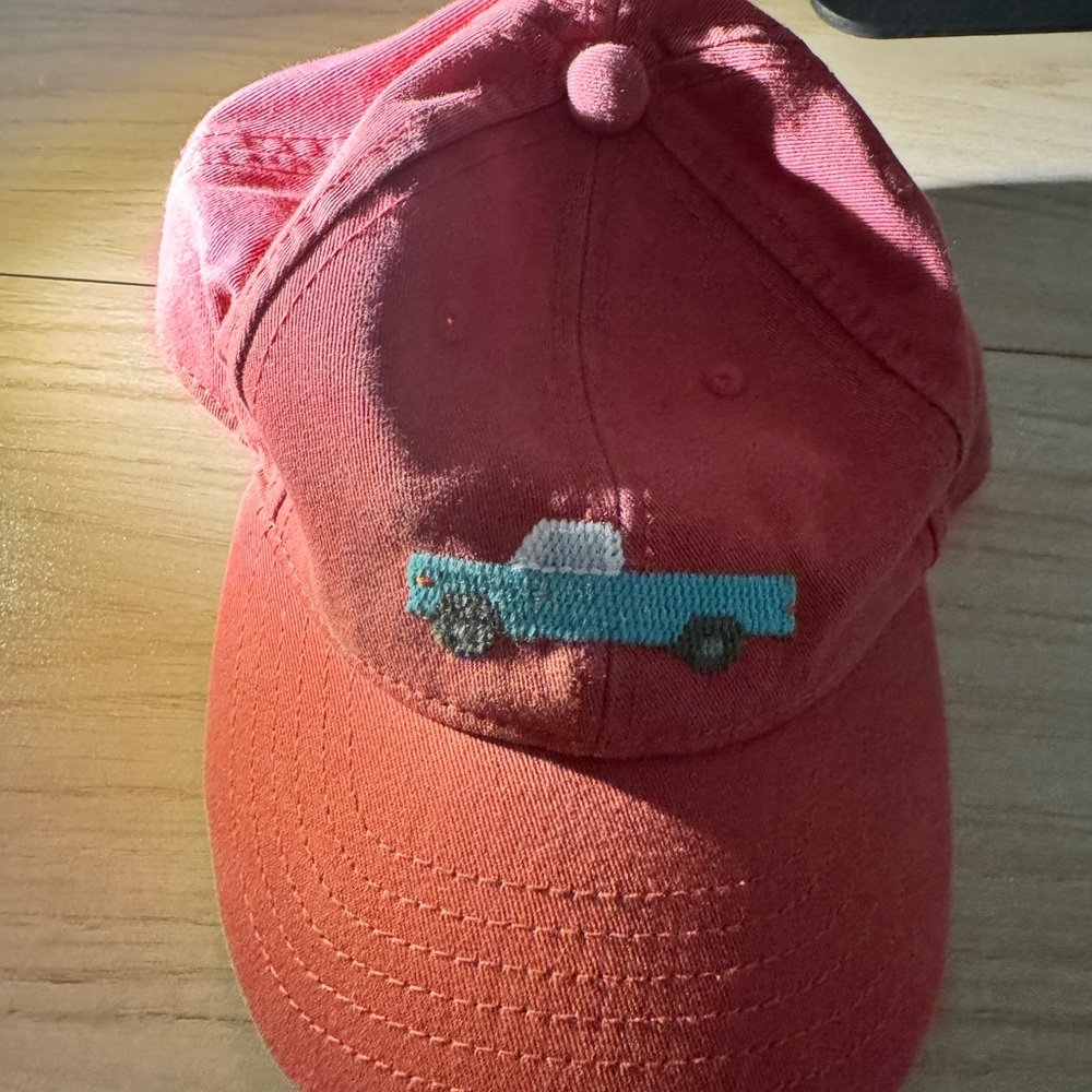Harding-Lane Kids Needlepoint Truck Hat – Red Cotton Adjustable
